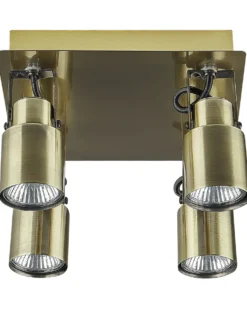 4 lys-spotlight BONTE Justerbar Metal Messing