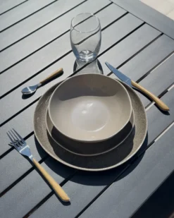8 x sidetallerken COSTMARY Stentøj Grå