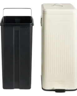 Affaldsbeholder med pedal 30 L ECOCOMFORT Metal Beige