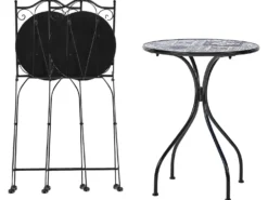 Altansæt Foldbar CIVITA Metal Sort