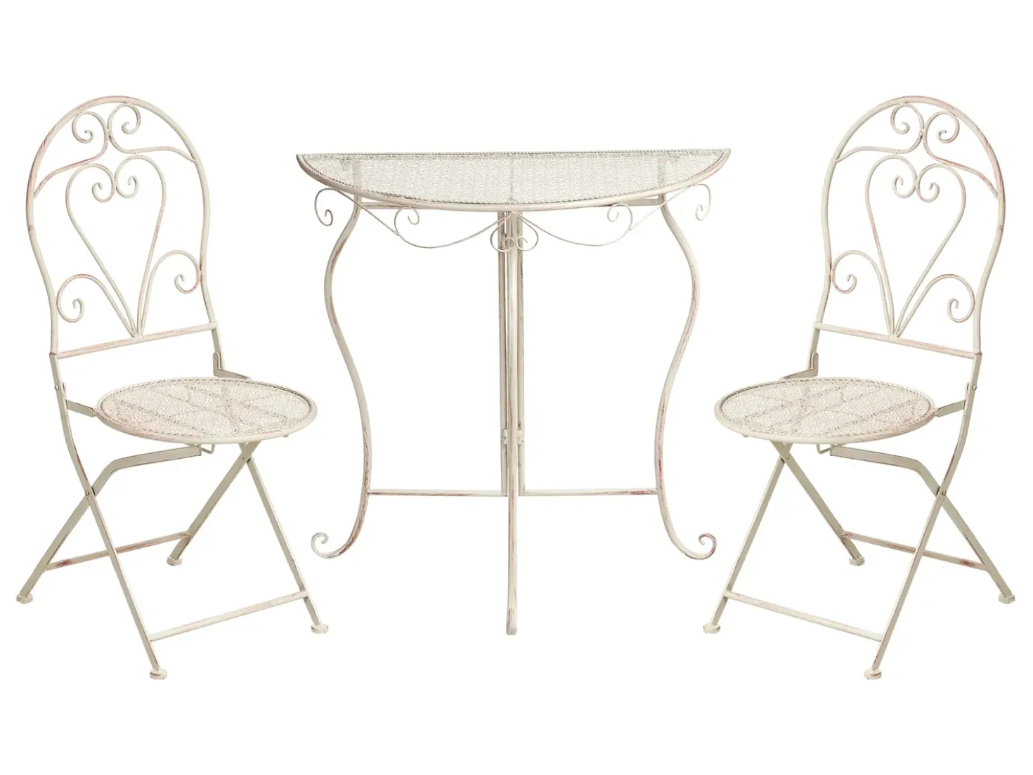 Altansæt Foldbar FOLELLI Metal Lys Beige