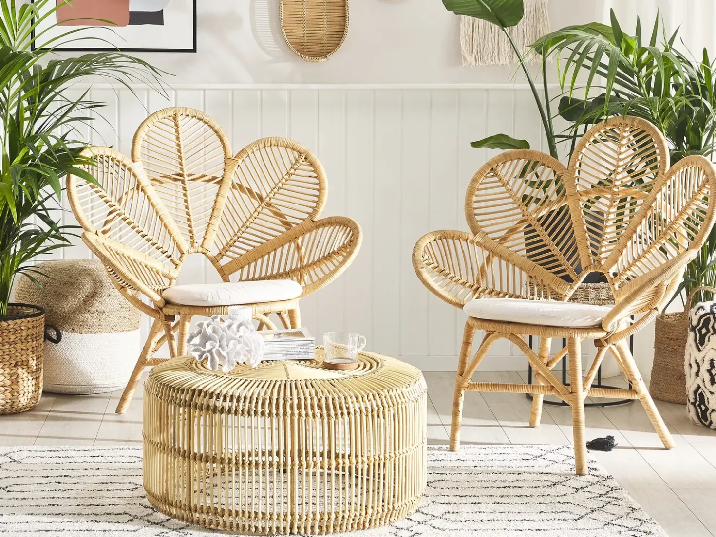 Altansæt med puder FLORENTINE / LIMNI Rattan Beige