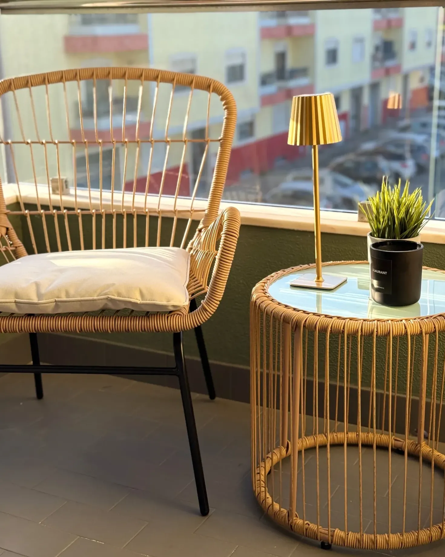 Altansæt med puder LABICO PE-rattan Lysebrun