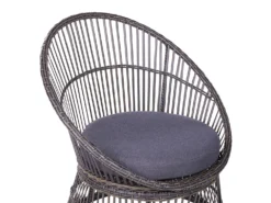Altansæt med puder MESYNA PE-rattan Brungrå