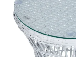 Altansæt med puder MESYNA PE-rattan Hvid