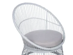 Altansæt med puder MESYNA PE-rattan Hvid