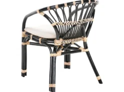 Altansæt med puder PECORINI Rattan Sort