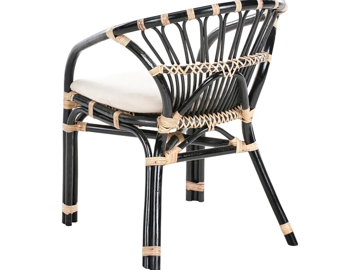 Altansæt med puder PECORINI Rattan Sort
