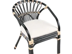 Altansæt med puder PECORINI Rattan Sort