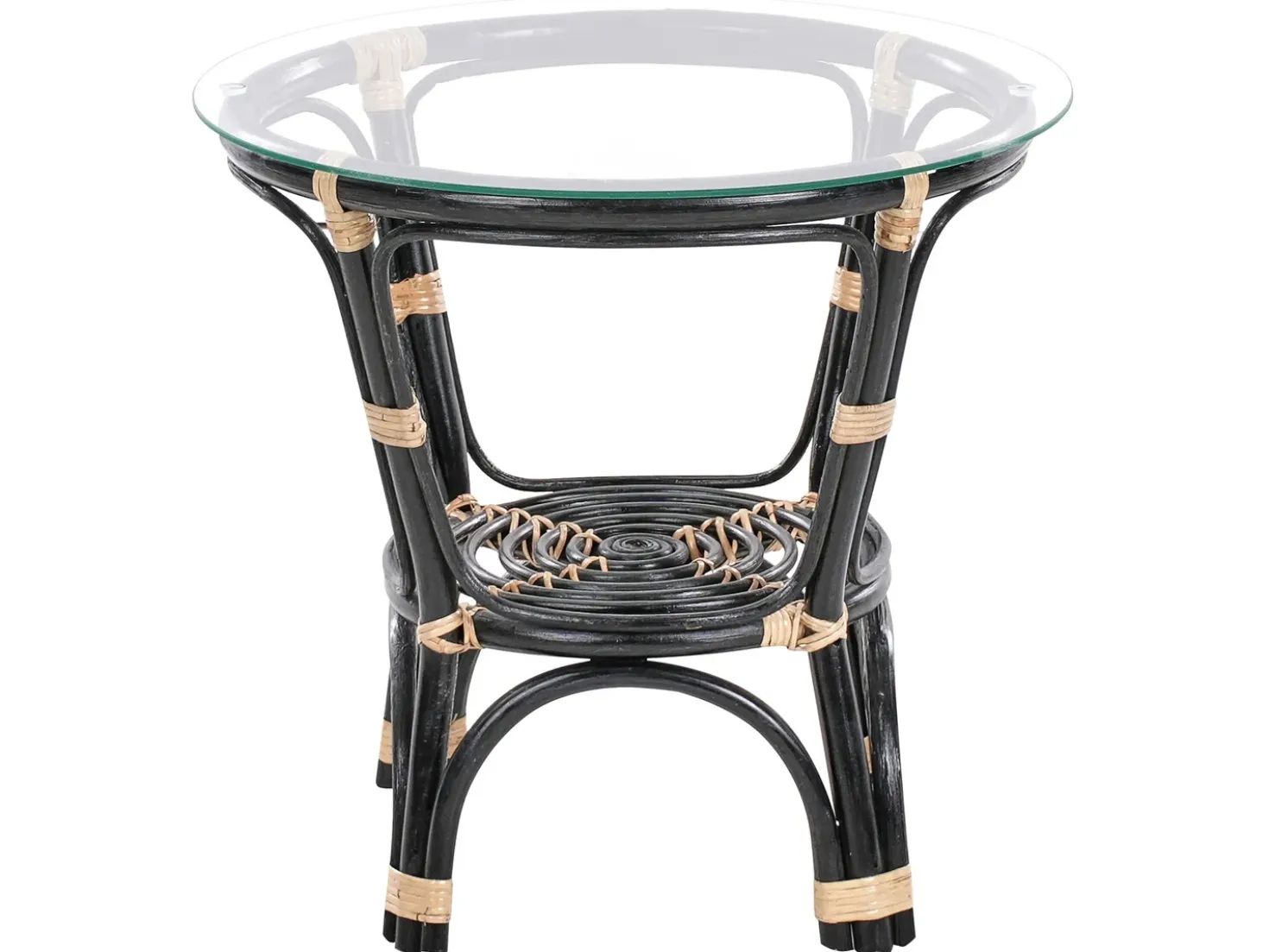 Altansæt med puder PECORINI Rattan Sort
