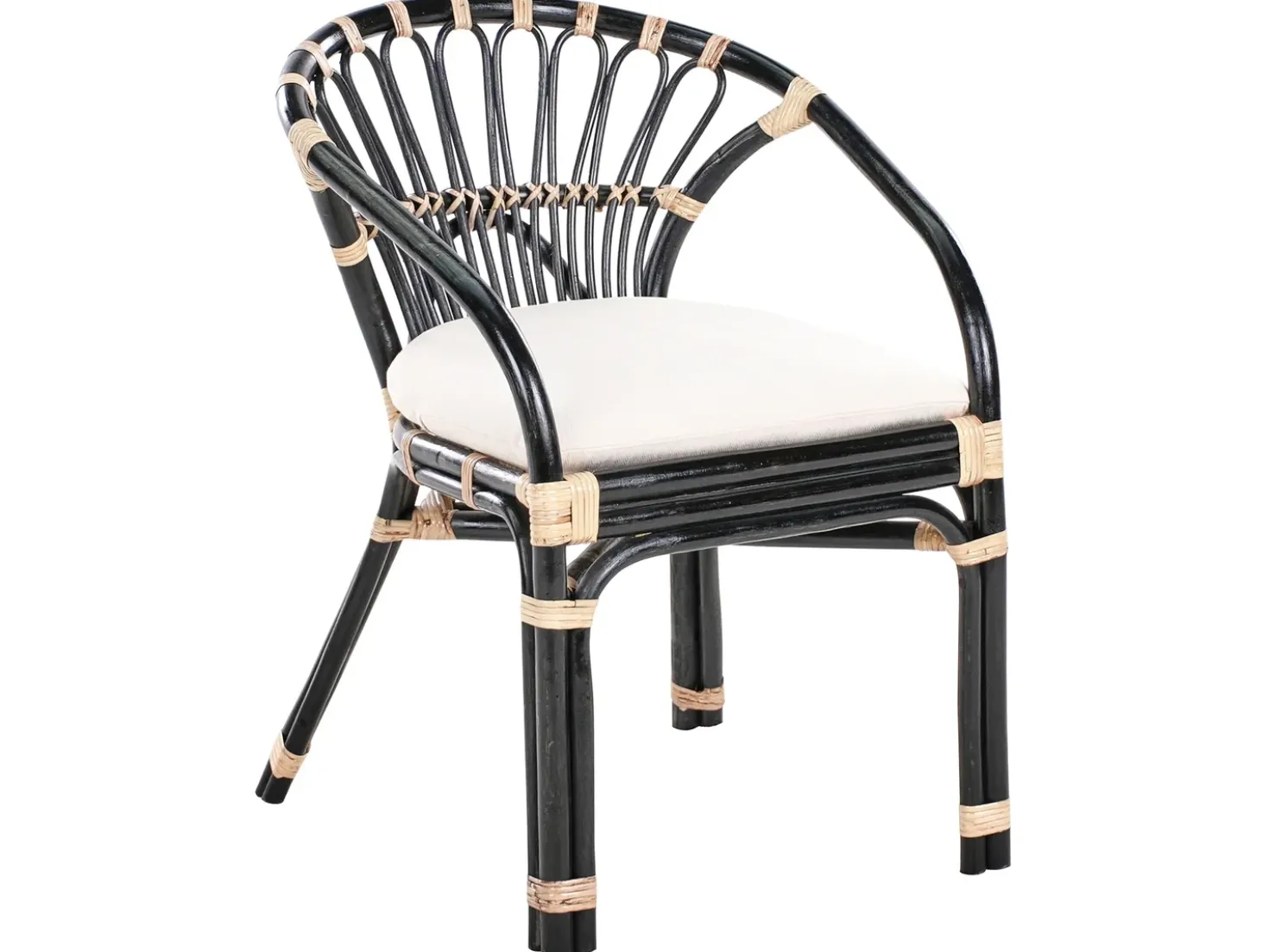 Altansæt med puder PECORINI Rattan Sort