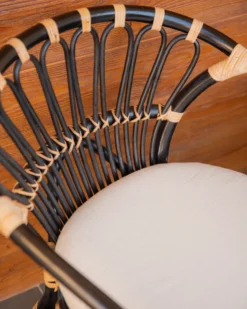 Altansæt med puder PECORINI Rattan Sort