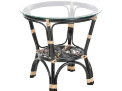Altansæt med puder PECORINI Rattan Sort