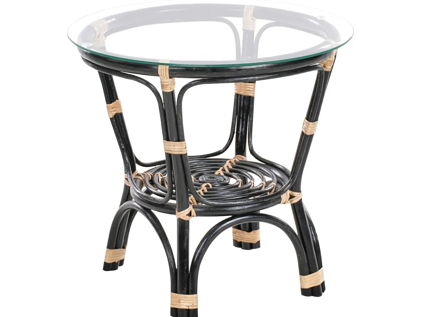 Altansæt med puder PECORINI Rattan Sort