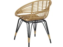 Altansæt med puder PELLARO PE-rattan Sort