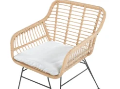 Altansæt med puder TRESTINA PE-rattan Lysebrun