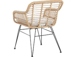 Altansæt med puder TRESTINA PE-rattan Lysebrun