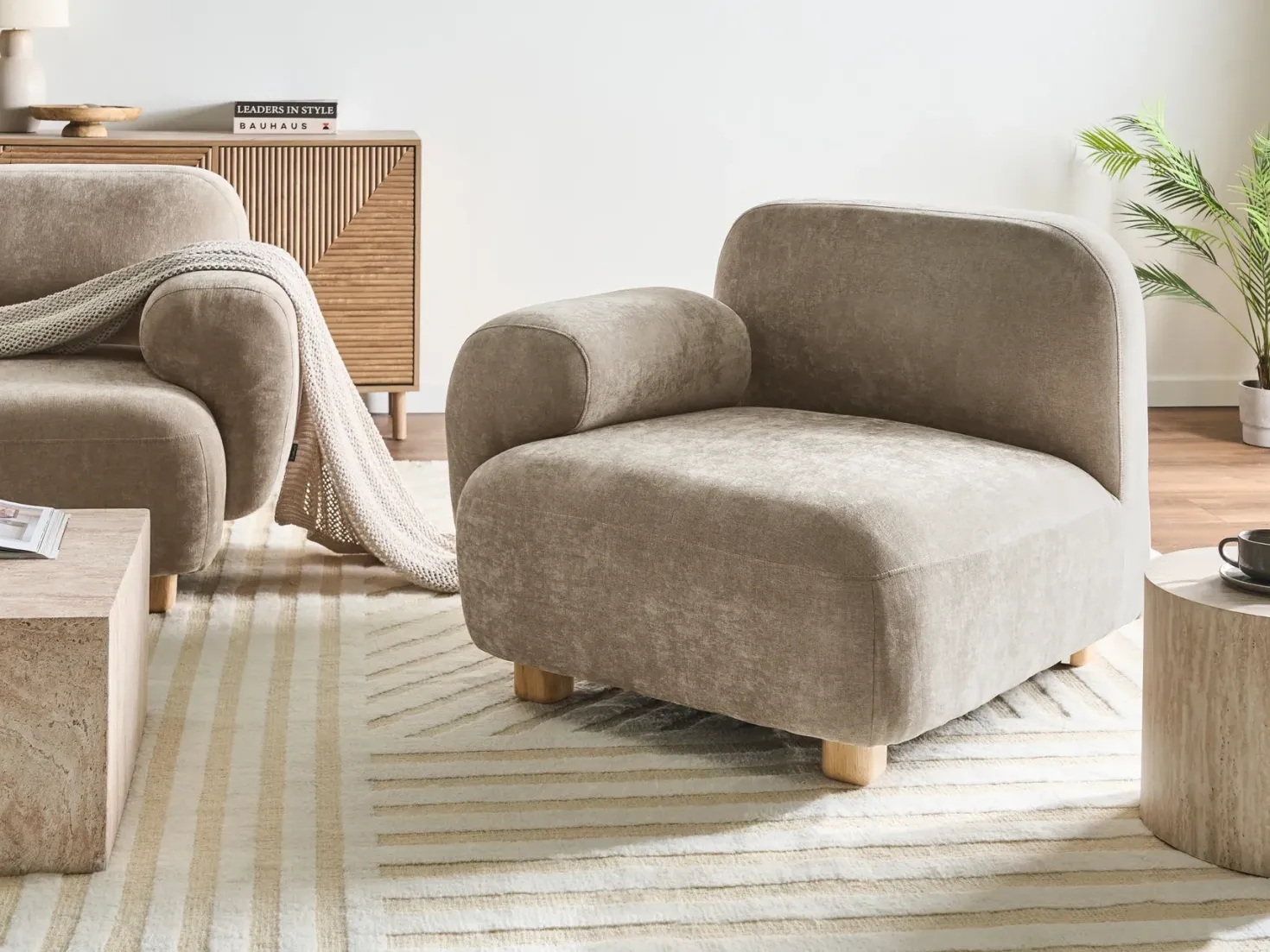 AMLI Hjørnemodul Højrevendt Beige
