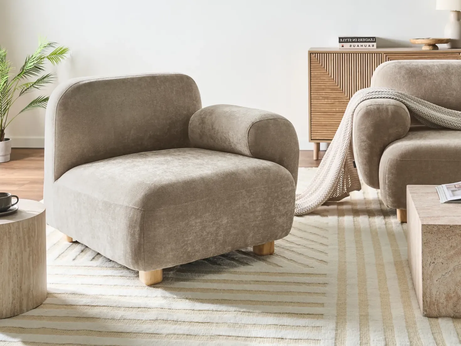 AMLI Hjørnemodul Venstrevendt Beige