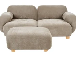 AMLI 2 personers Modulsofa Beige med fodskammel