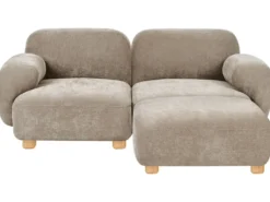 AMLI 2 personers Modulsofa Beige med fodskammel