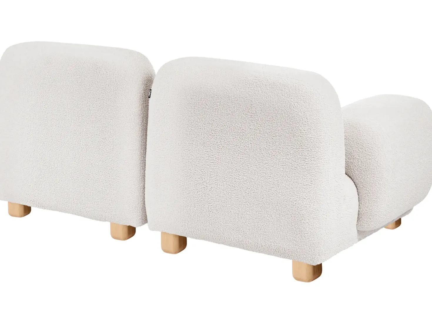 AMLI 2 personers Modulsofa Cremehvid Boucle