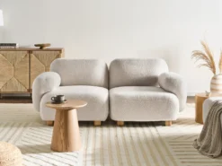 AMLI 2 personers Modulsofa Cremehvid Boucle