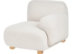 AMLI 2 personers Modulsofa Cremehvid Boucle med fodskammel