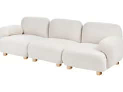 AMLI 3 personers Modulsofa Cremehvid Boucle