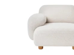 AMLI 3 personers Modulsofa Cremehvid Boucle med fodskammel
