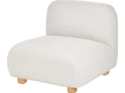 AMLI 3 personers Modulsofa Cremehvid Boucle med fodskammel