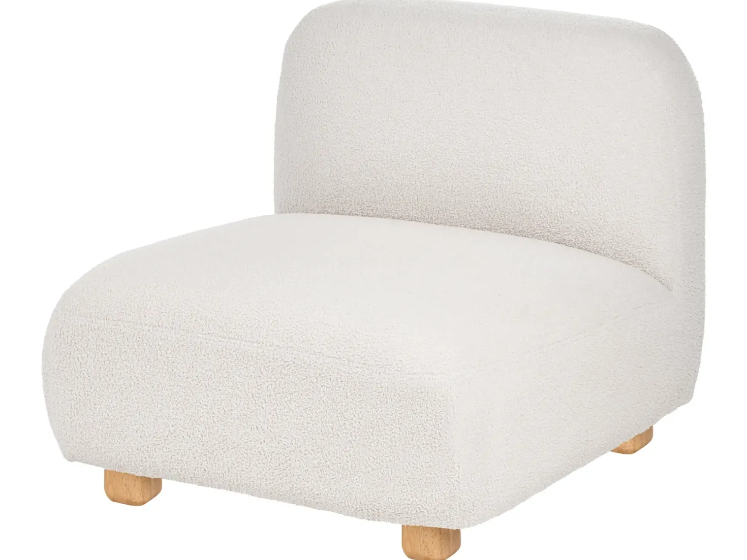 AMLI 3 personers Modulsofa Cremehvid Boucle med fodskammel