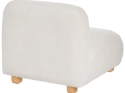 AMLI 3 personers Modulsofa Cremehvid Boucle med fodskammel
