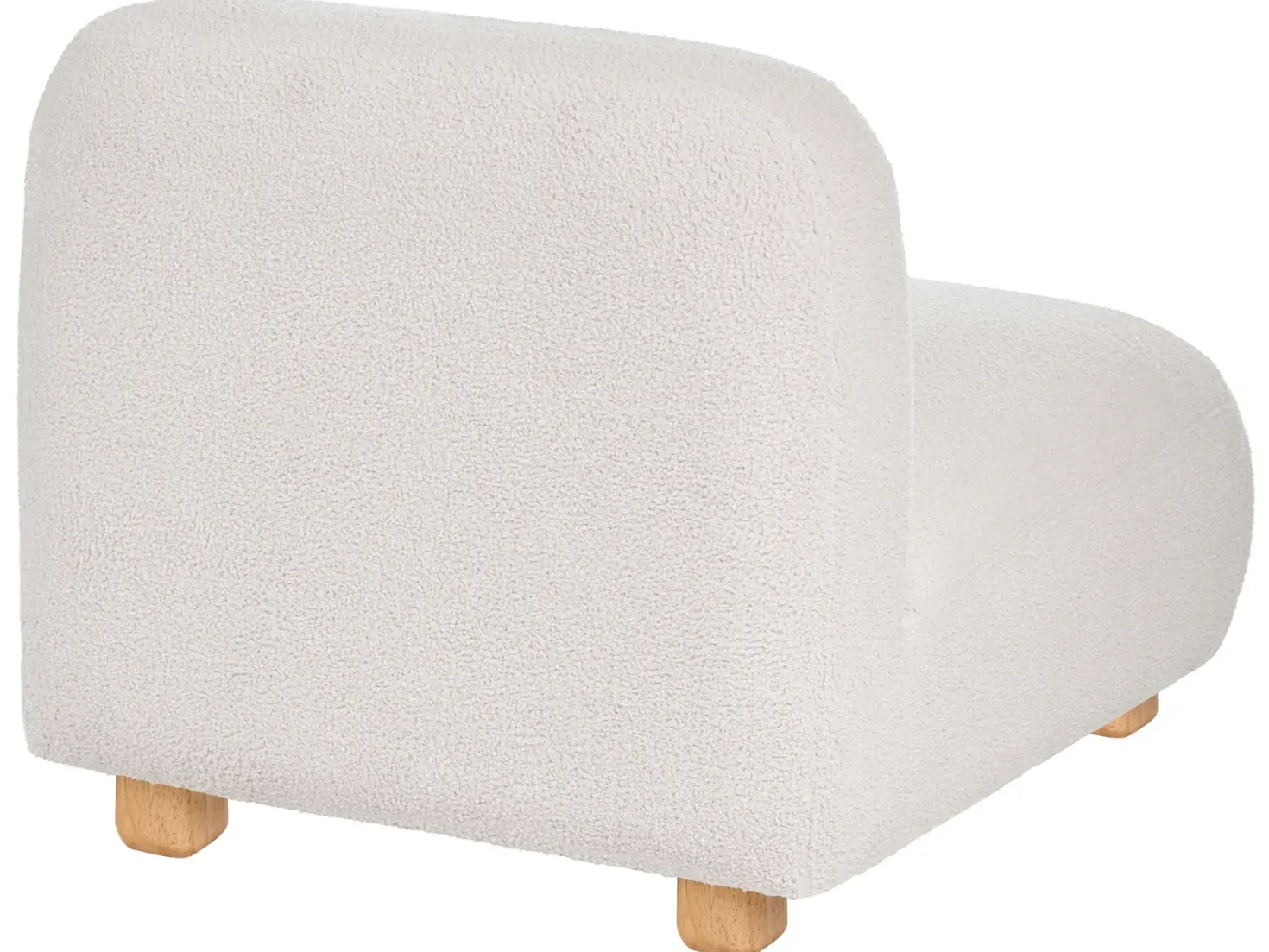 AMLI 3 personers Modulsofa Cremehvid Boucle med fodskammel