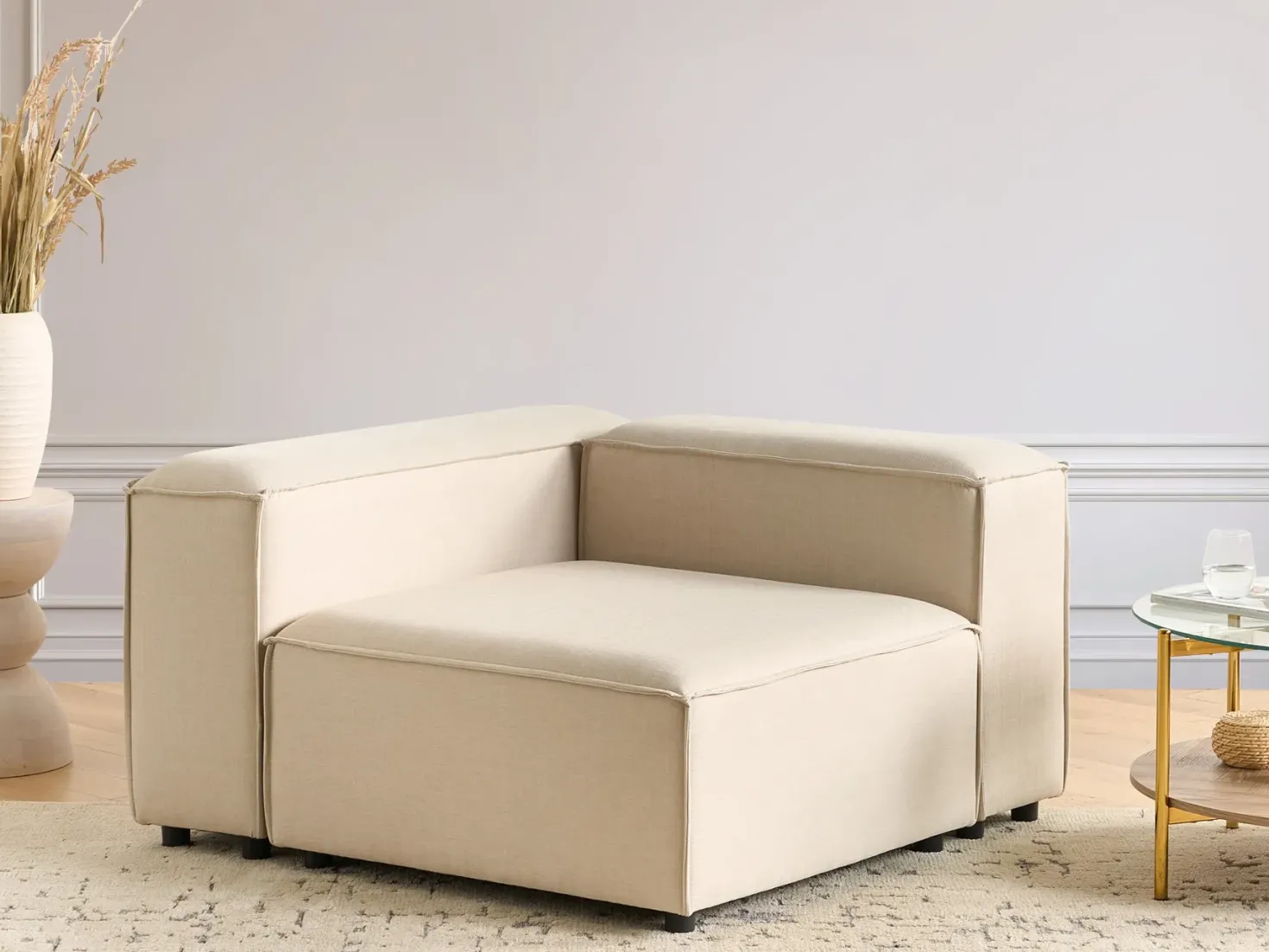 ARDAL Hjørnemodul Højrevendt Beige
