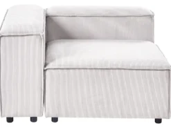 ARDAL 4 personers Hjørnesofa modul Venstrevendt Cremehvid Fløjl