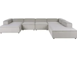 ARDAL 5 personers Hjørnesofa modul Venstrevendt Brungrå Fløjl