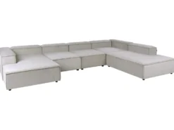 ARDAL 5 personers Hjørnesofa modul Venstrevendt Brungrå Fløjl