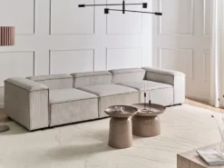 ARDAL 3 personers Modulsofa Brungrå Fløjl