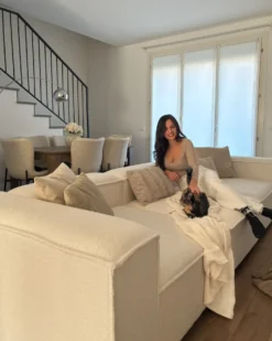 ARDAL 3 personers Modulsofa Cremehvid Boucle