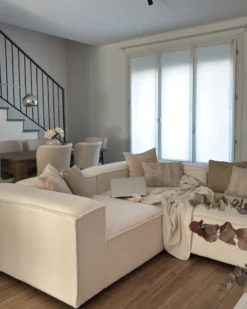 ARDAL 3 personers Modulsofa Cremehvid Boucle