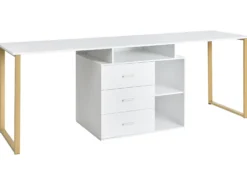 ASHMORE Hvid 165/220 cm 55 cm