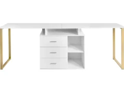 ASHMORE Hvid 165/220 cm 55 cm
