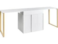 ASHMORE Hvid 165/220 cm 55 cm