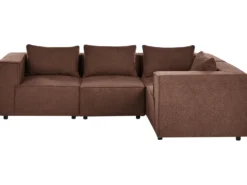 AXEBO 4 personers Hjørnesofa modul Venstrevendt Brun Boucle