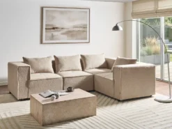 AXEBO 4 personers Hjørnesofa modul Venstrevendt Beige Boucle