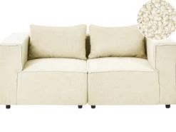 AXEBO 2 personers Modulsofa Cremehvid Boucle