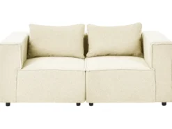 AXEBO 2 personers Modulsofa Cremehvid Boucle