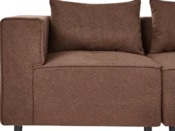 AXEBO 8 personers U-formet modulsofa Brun Boucle