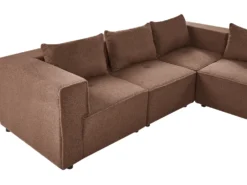 AXEBO 8 personers U-formet modulsofa Brun Boucle